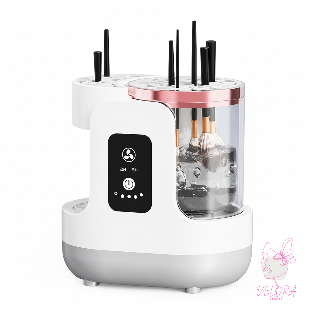 Brush Cleaner with Velora Logo
