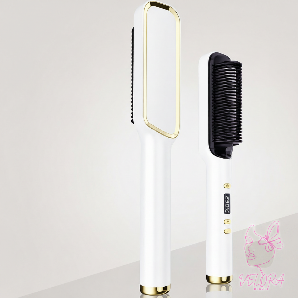 Hair Straightener with Velora Logo